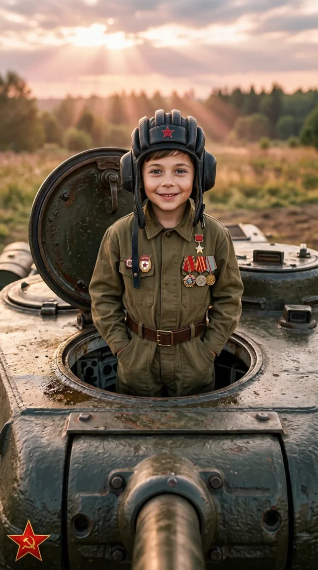 Мальчик в танке