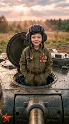 Мальчик в танке