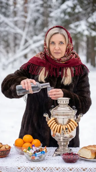 С самоваром
