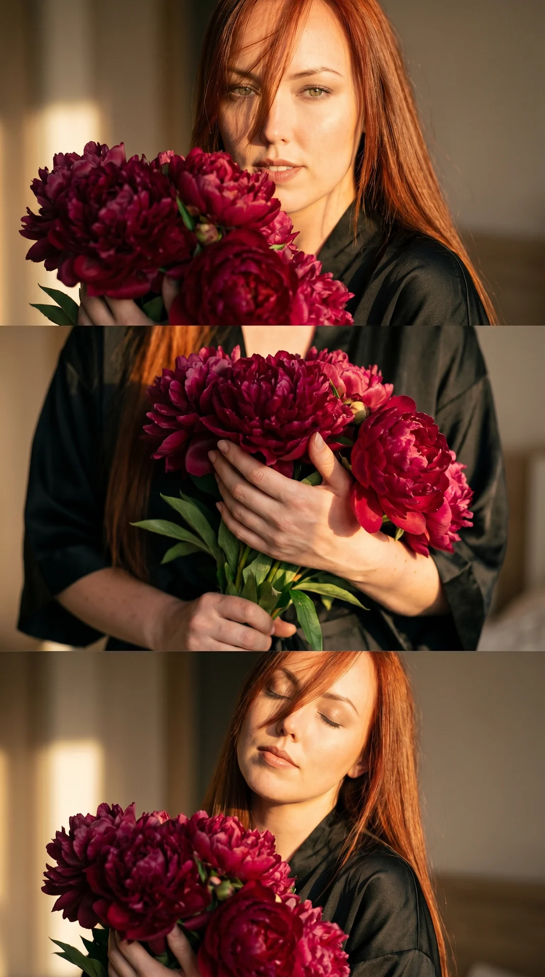 Коллаж с пионами
