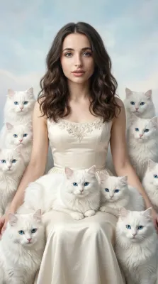 Белые кошки